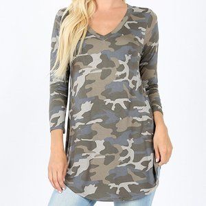Dusty Blue Camo Tunic